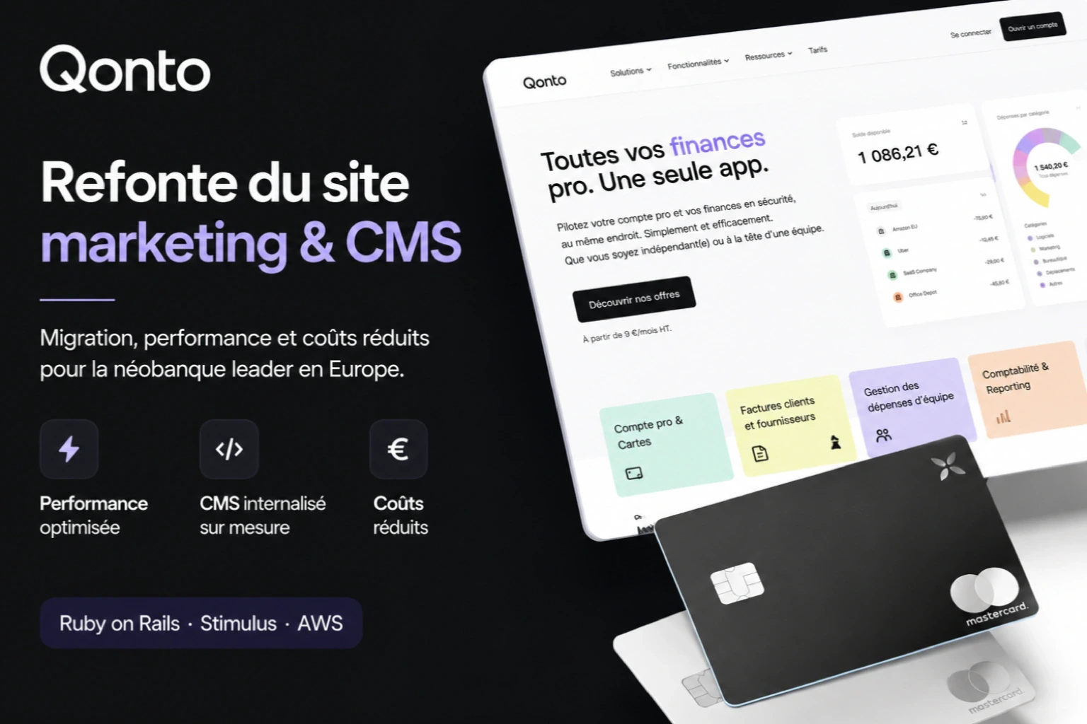 Présentation visuelle du projet Qonto