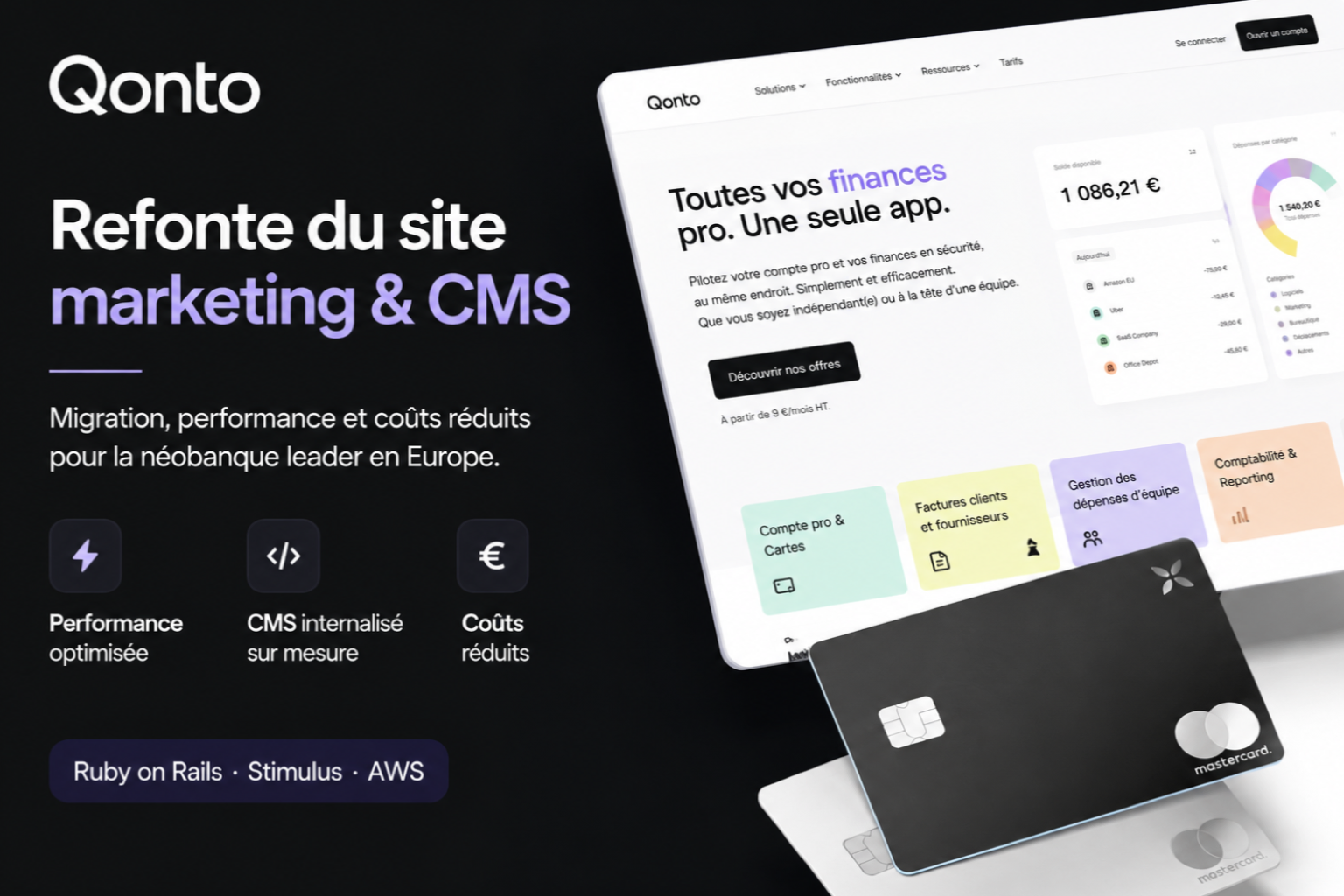 Présentation visuelle du projet Qonto